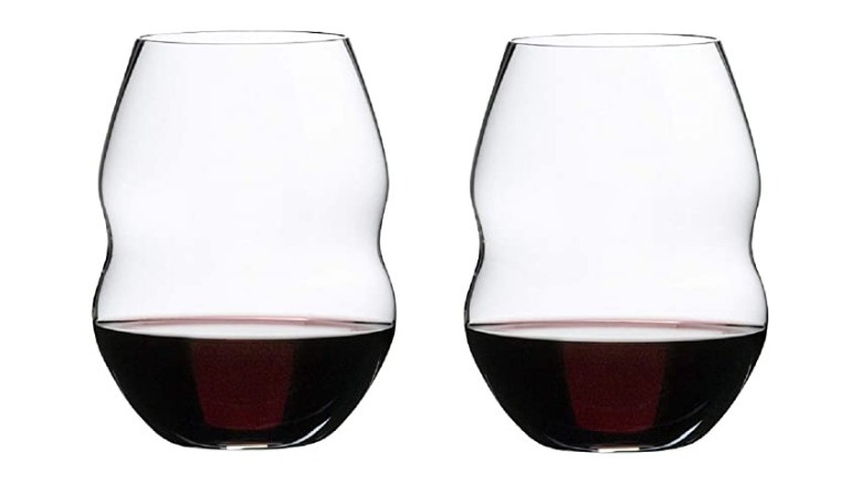 riedel swirl stemless wine glass 