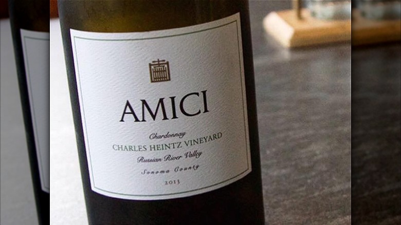 Amici chardonnay wine botle