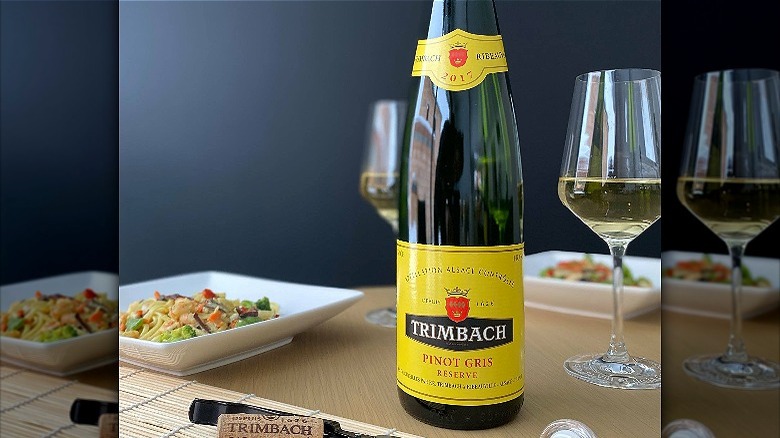 Trimbach pinot gris wine bottle