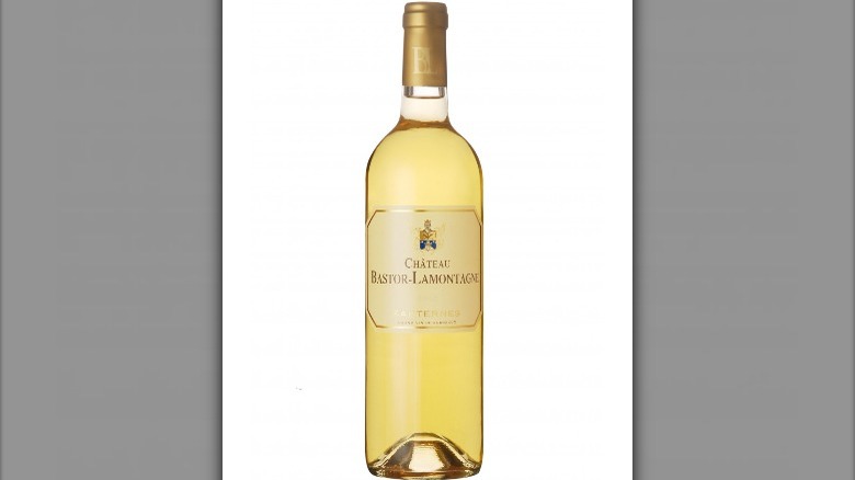 bottle of sauternes wine