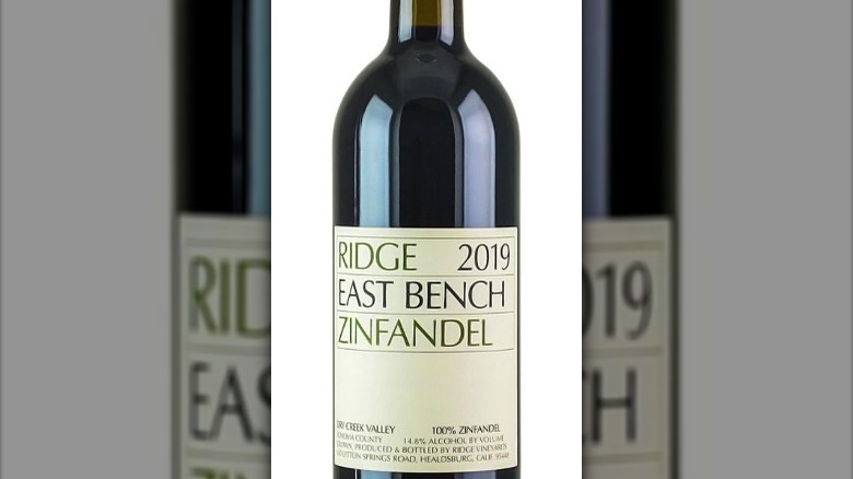 bottle of zinfandel