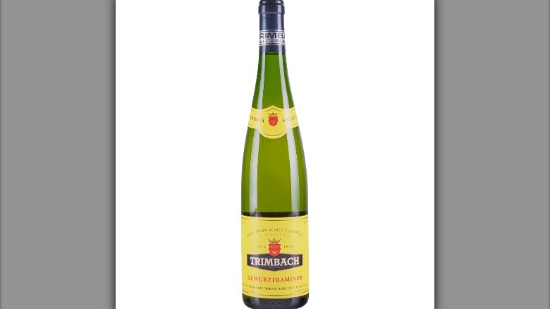 bottle of gewurztraminer wine