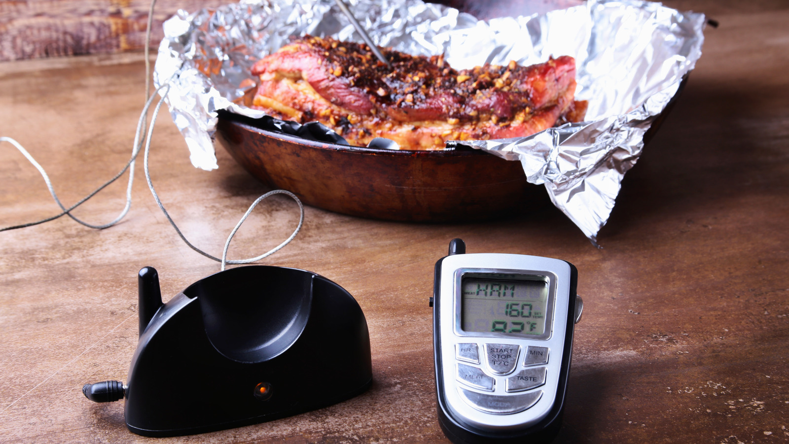 Wireless Bluetooth BBQ Digital Thermometer - Upgraded Stainless Smart, Nutrichef