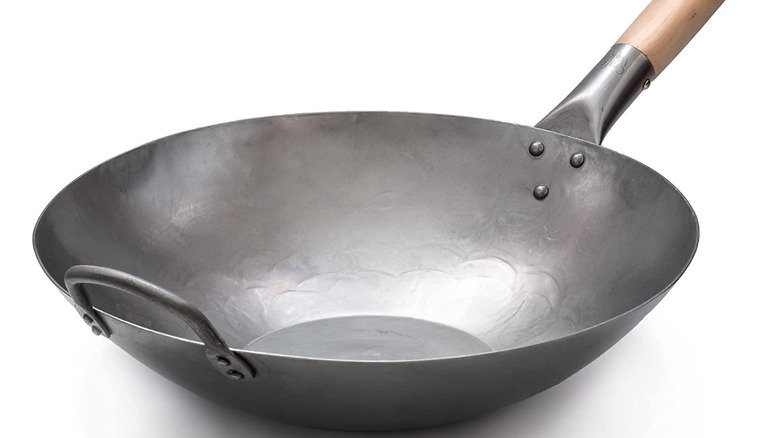 craft wok flat hand-hammered wok