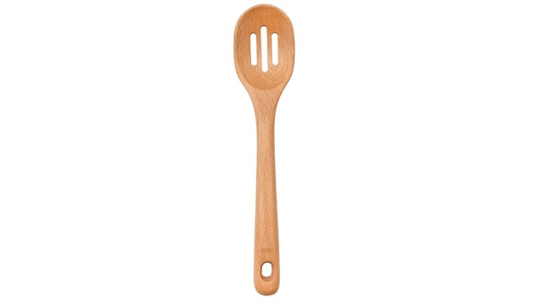 OXO slotted wooden spoon