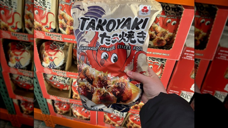 Bag of frozen takoyaki