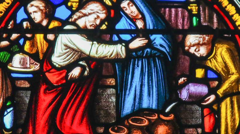 Stained glass Wedding at Cana