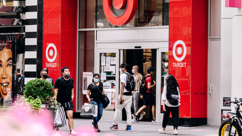 Shoppers at a Target