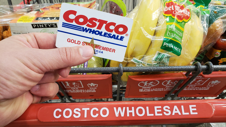 White Costco membership card