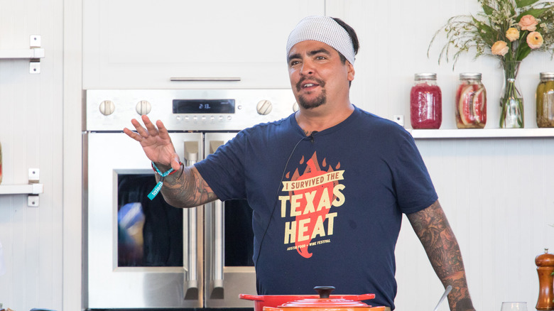 Aaron Sanchez in the kitchen