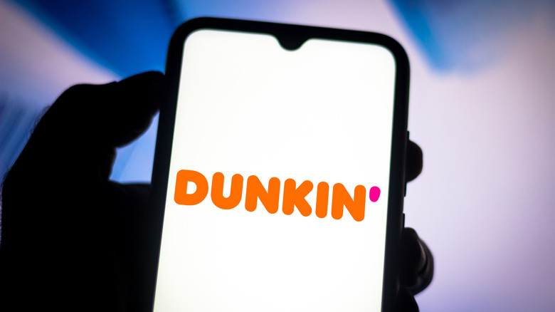 Dunkin' app on phone