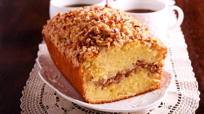 Coffee cake on a plate