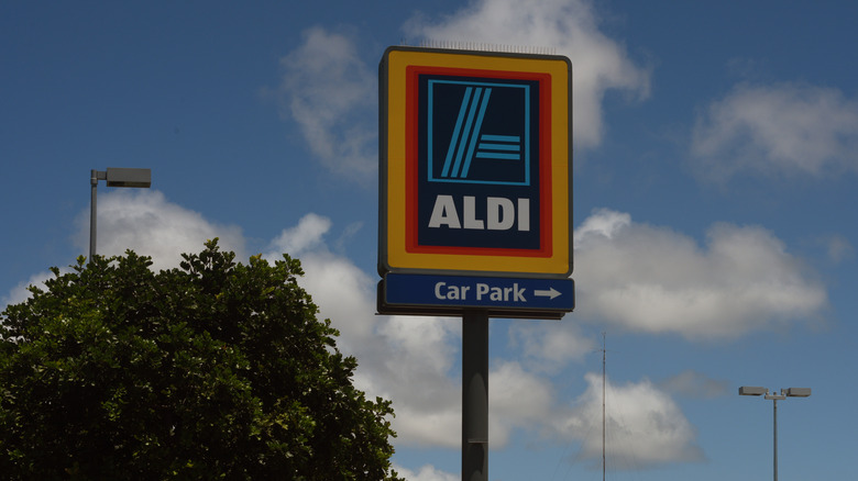 Exterior sign for an Aldi store in Australia