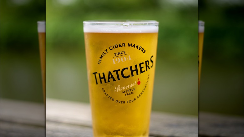 A pint of Thatchers cider