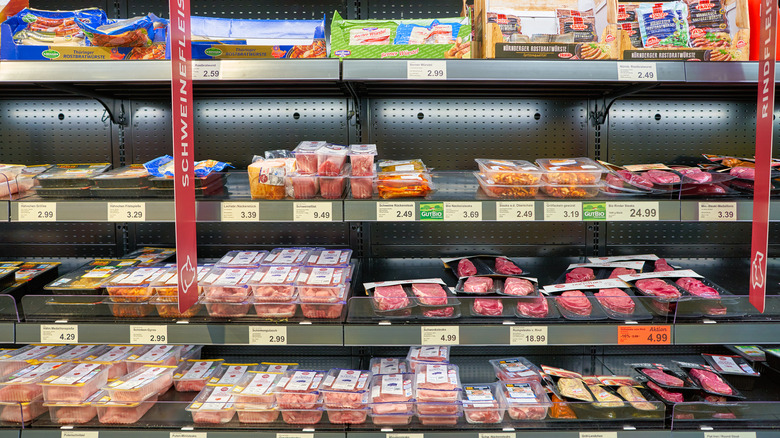 An interior shot of Aldi Supermarket in Berlin