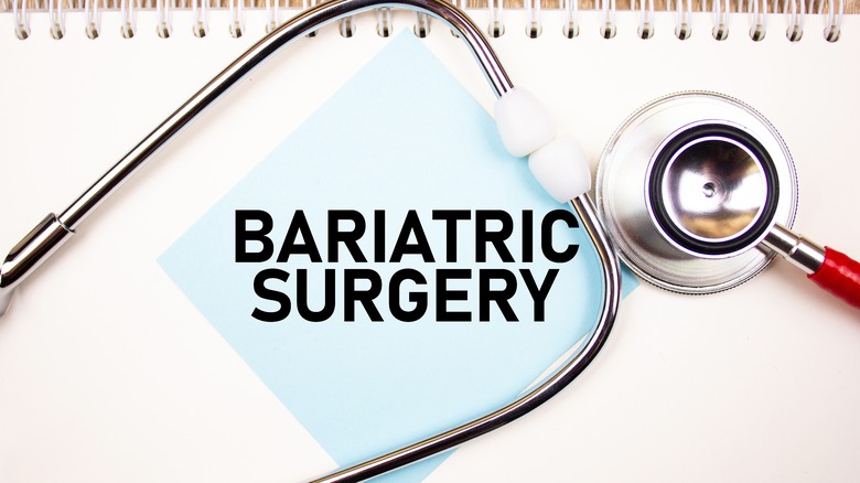 Stethoscope with bariatric surgery sign