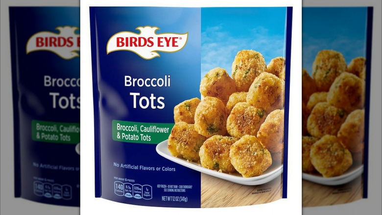 Birds Eye broccoli tots package