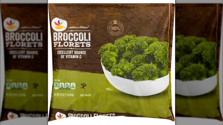 Bag of frozen broccoli florets