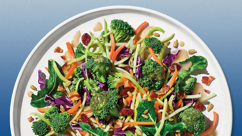 Broccoli salad on a plate