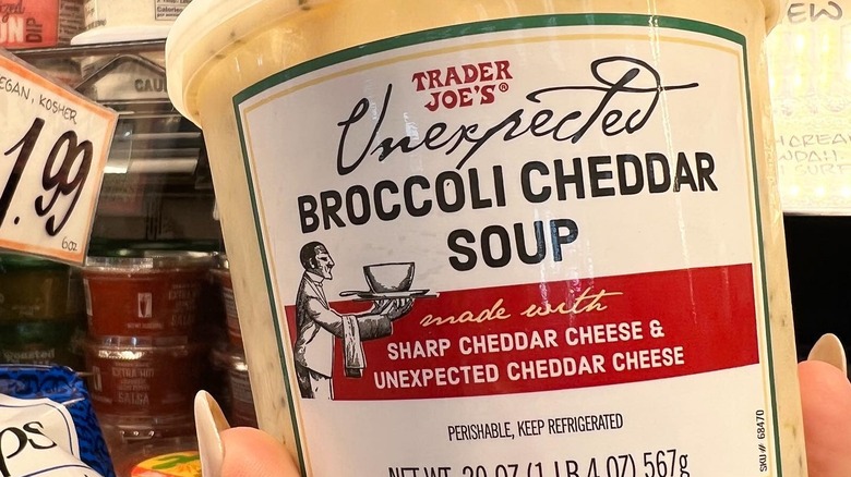 Trader Joe's broccoli cheddar soup