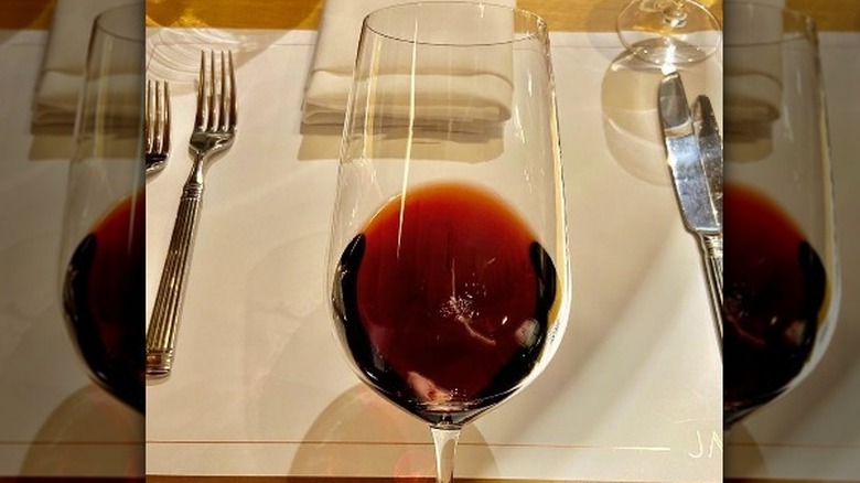 Glass of Italian wine