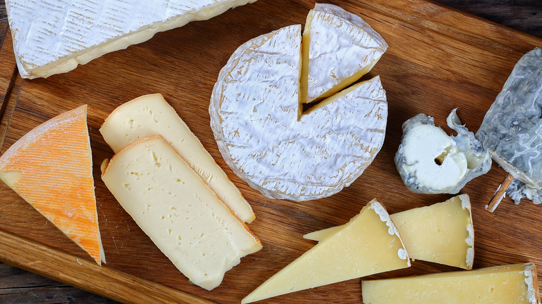 variety of cheeses