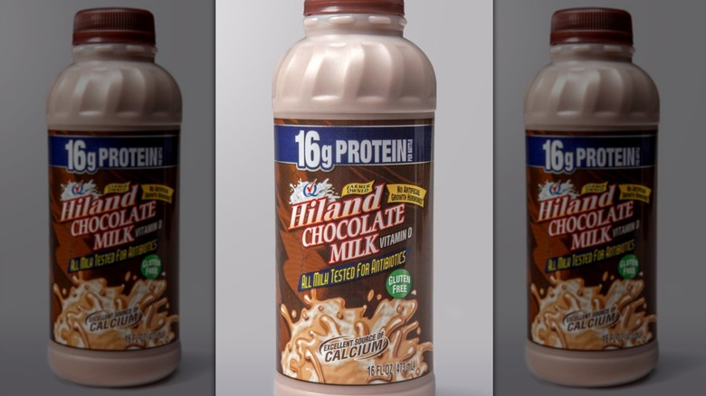 Bottle of Hiland Chocolate Milk