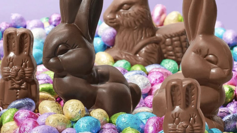 See's Candies chocolate bunnies and foil eggs