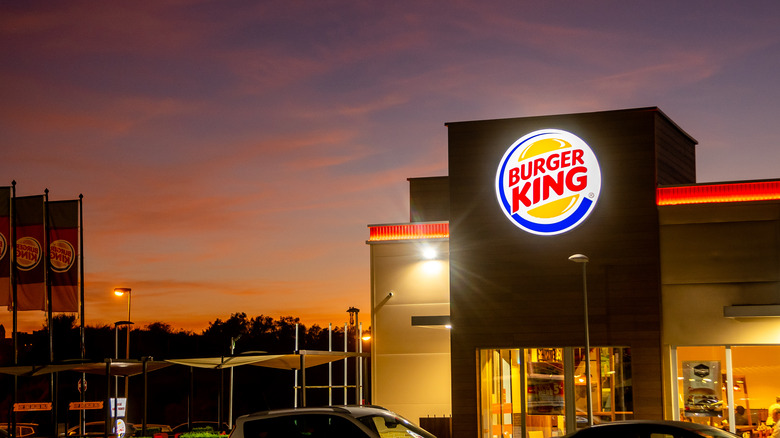 Burger King exterior at night