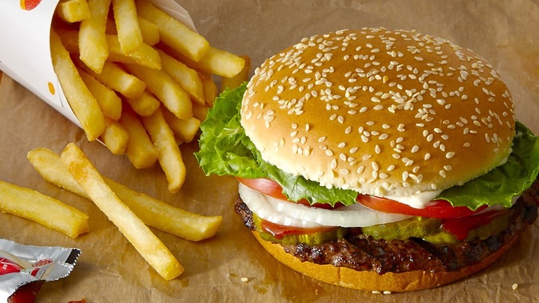 Impossible Whopper and fries