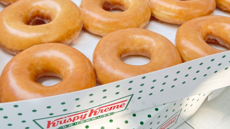 Box of glazed donuts 