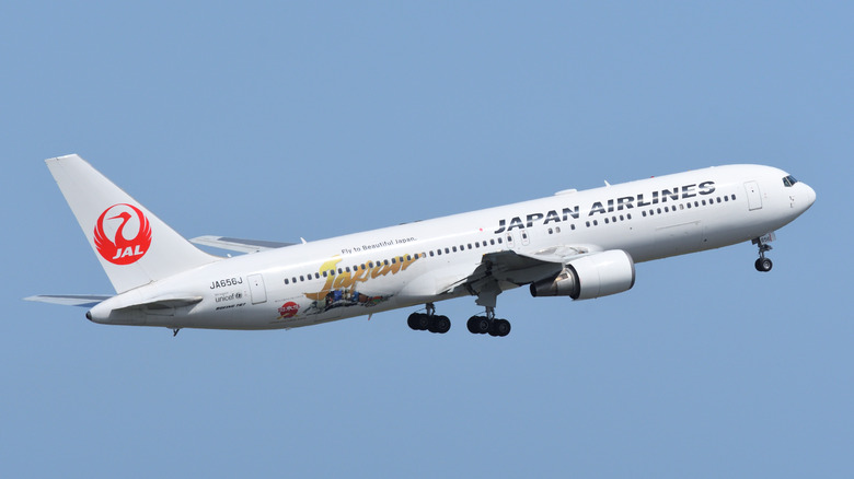 Japan Airlines plane taking off