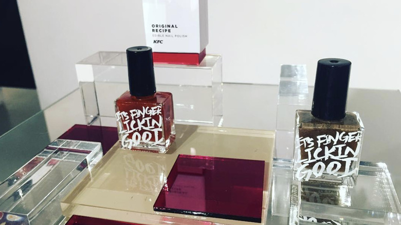 KFC's Edible Nail Polish bottles