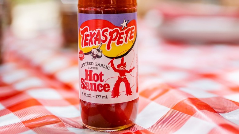 texas pete hot sauce bottle