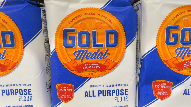 Bags of Gold Medal all-purpose flour