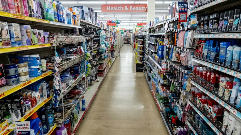 Health and Beauty aisle at Family Dollar