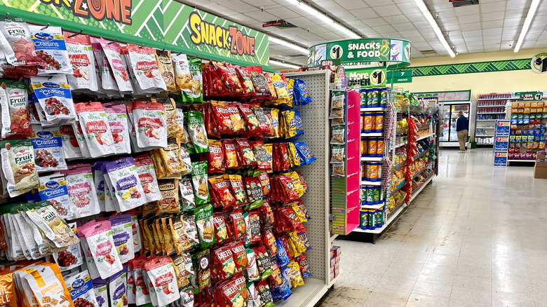 Dollar Tree interior bagged snacks