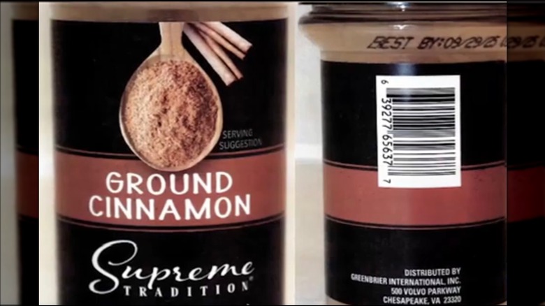 Ground cinnamon label