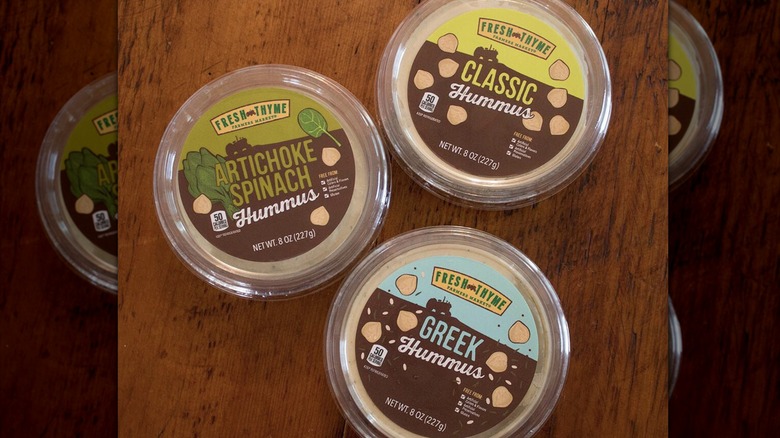 Fresh thyme store-brand hummus varieties