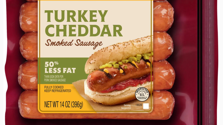 Package of Johnsonville Turkey Cheddar Smoked Sausages