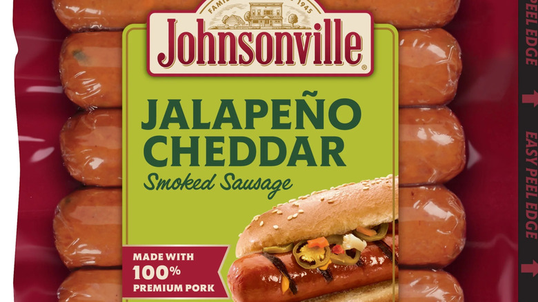 Package of Johnsonville Jalapeño Cheddar Smoked Sausages