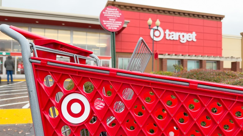 Target shopping cart by Target storefron