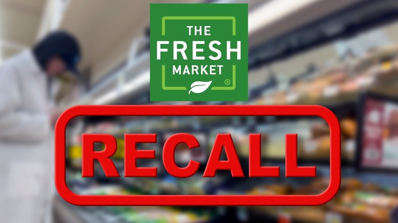 composite image of a grocery store recall and fresh market logo