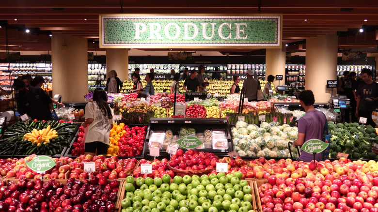 Customers in Wegmans supermarket