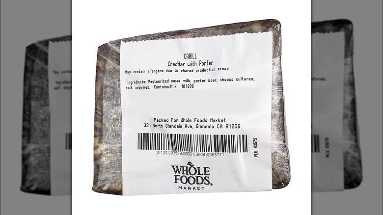 packaged Whole Foods cheese