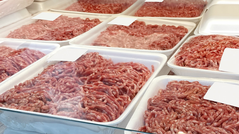 containers of ground beef