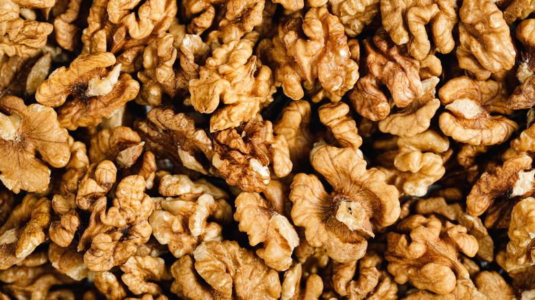 close-up of walnuts