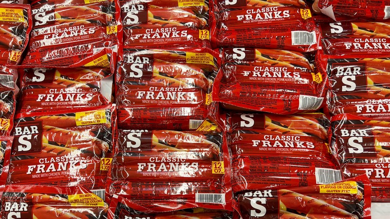 packages of Bar S franks