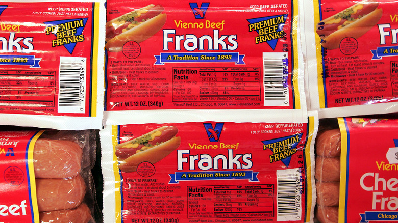 Vienna Beef Franks packages