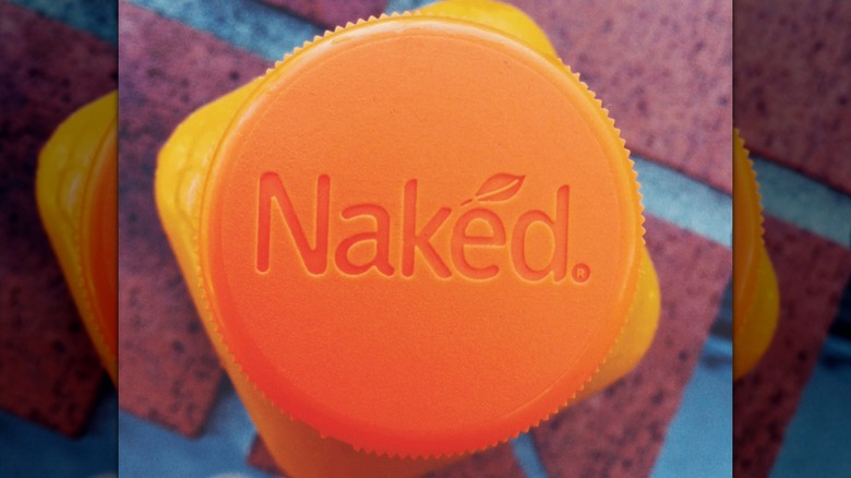 bird's eye view of Naked Juice orange cap